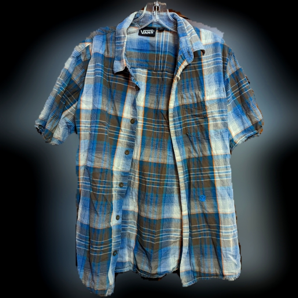 Vans button up plaid shirt